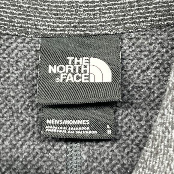 THE NORTH FACE Sweatshirt Mens L Textured Cap Rock 1/4 Zip Pullover Fleece Gray - Picture 5 of 16
